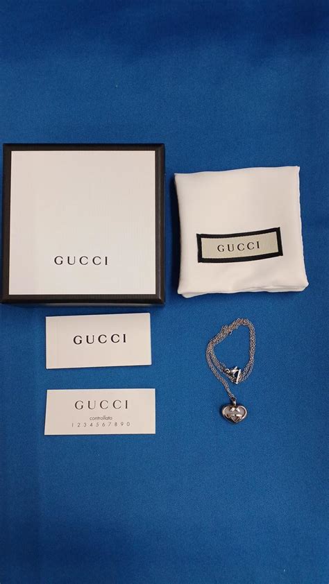 gucci heart necklace red|Gucci interlocking g heart necklace.